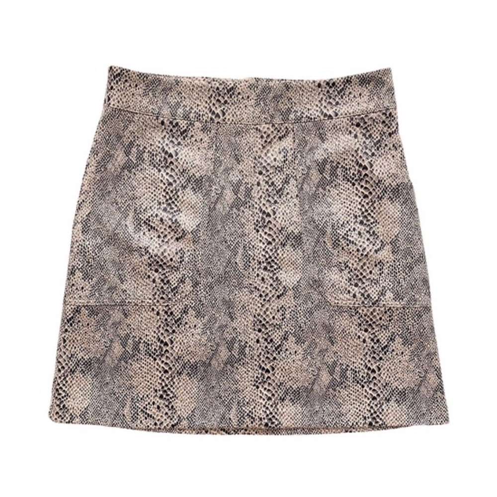 New Snakeskin Print Mini Skirt